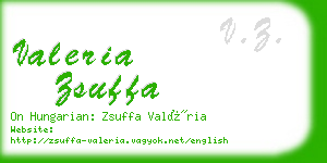 valeria zsuffa business card